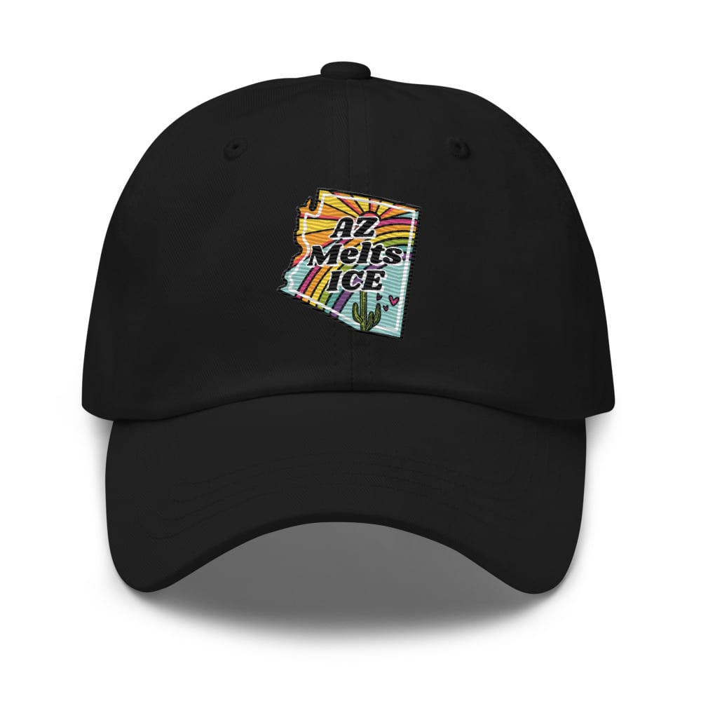 AZ Melts Ice Embroidered Hat — Black, flat front view