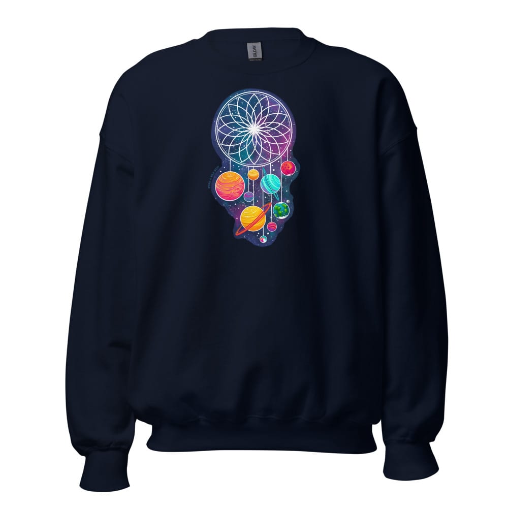 Cosmic Dreams Sweatshirt — Navy, flat front view