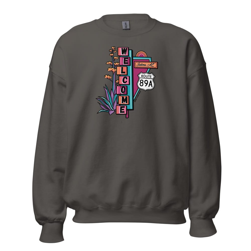 Cruisin' On 89A Sweatshirt — Charcoal, flat front view