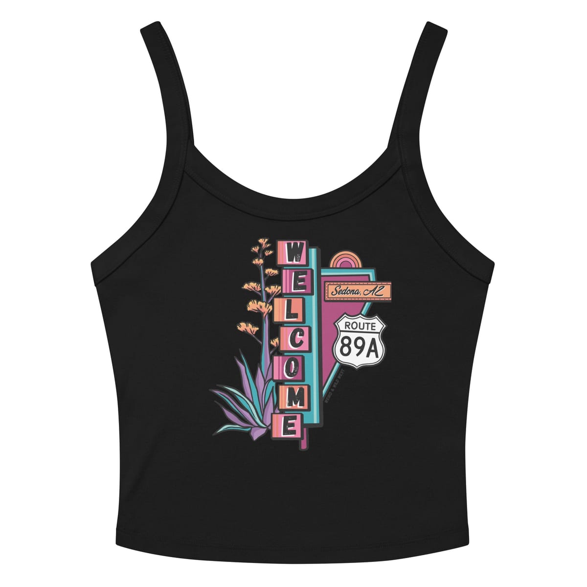 Cruisin' On 89A Tank Top — Solid Black Blend, flat front view