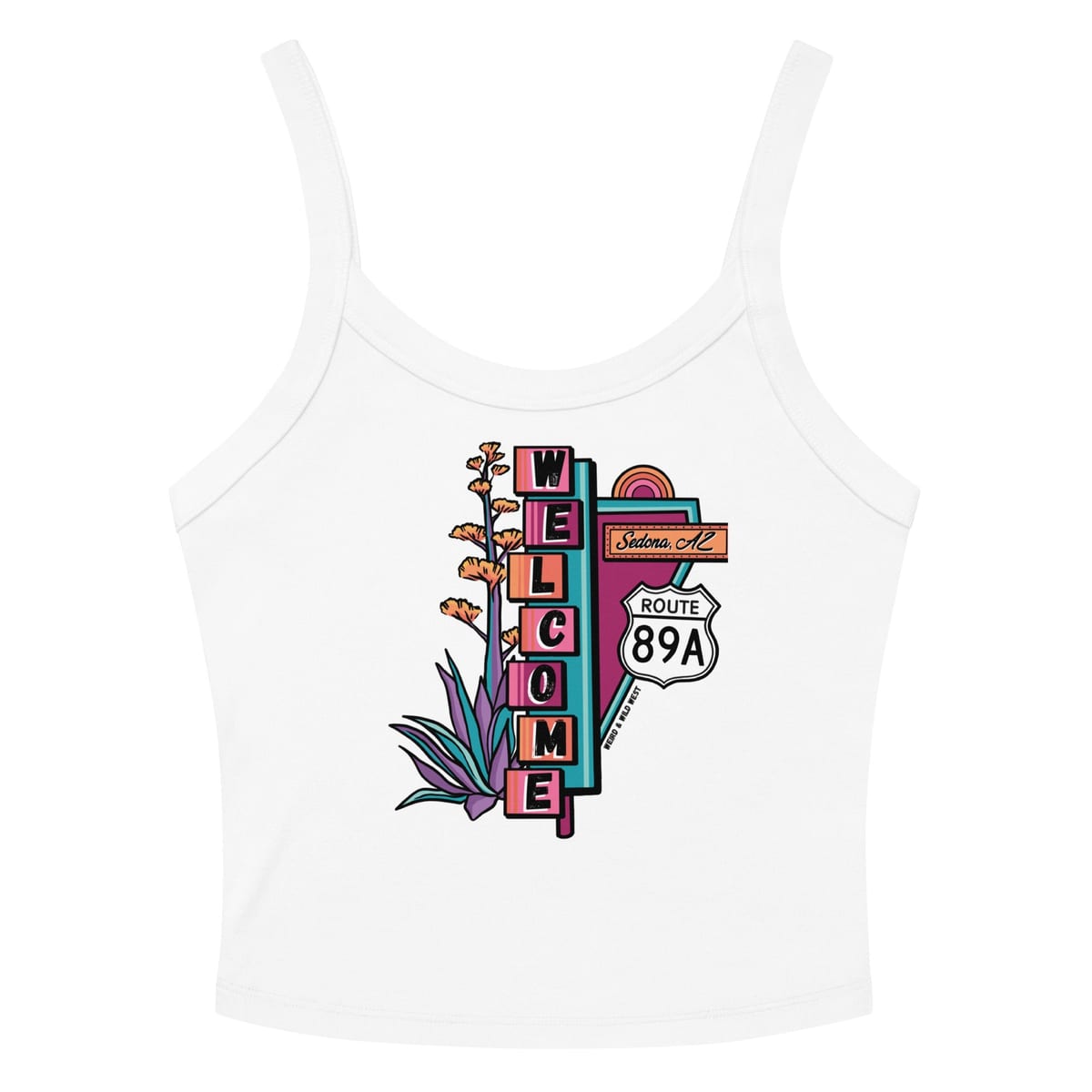 Cruisin' On 89A Tank Top — Solid White Blend, flat front view