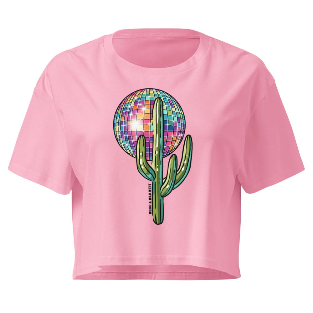 Desert Disco Crop Top — Bubblegum, flat front view