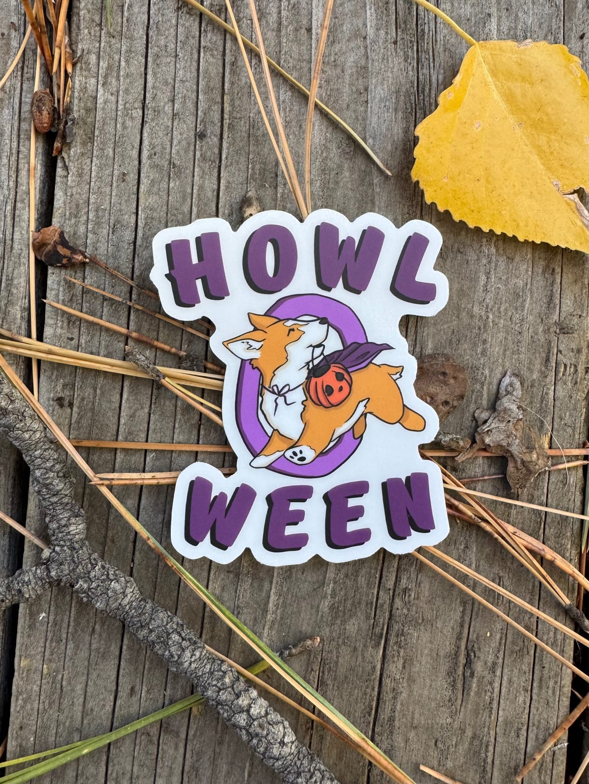 Howl O Ween — original hand-drawn artwork on Howl O Ween Sticker