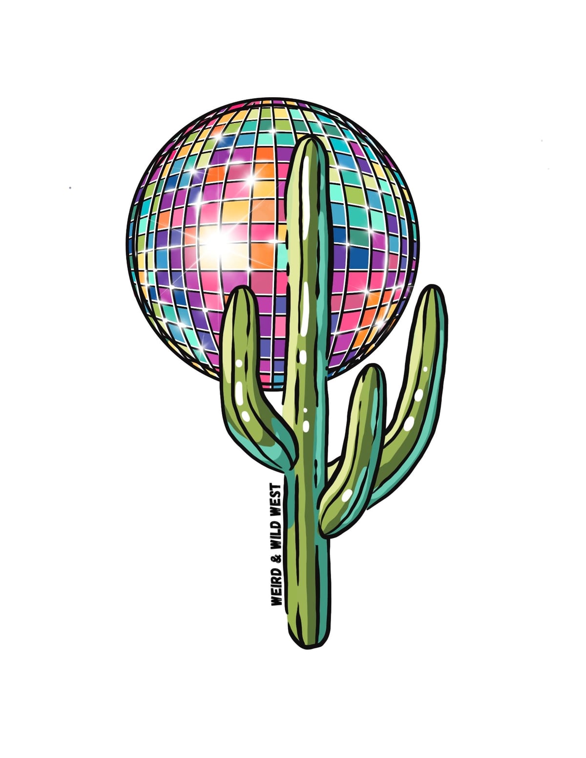 Desert Disco — original hand-drawn artwork on Desert Disco Sticker