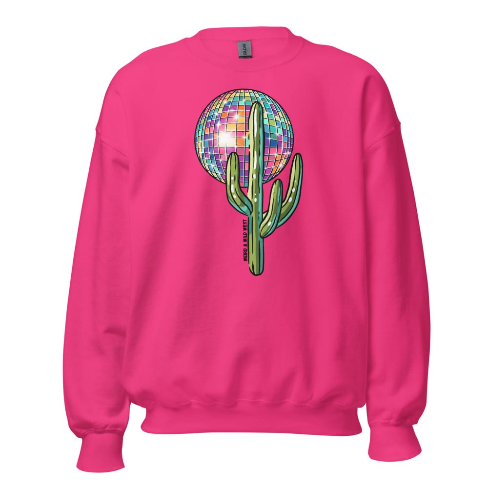 Desert Disco Sweatshirt — Heliconia, flat front view