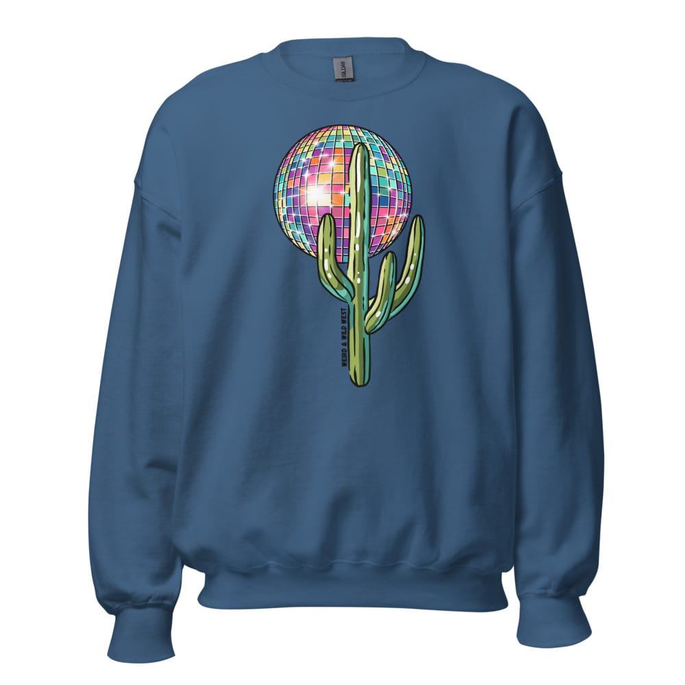 Desert Disco Sweatshirt — Indigo Blue, flat front view