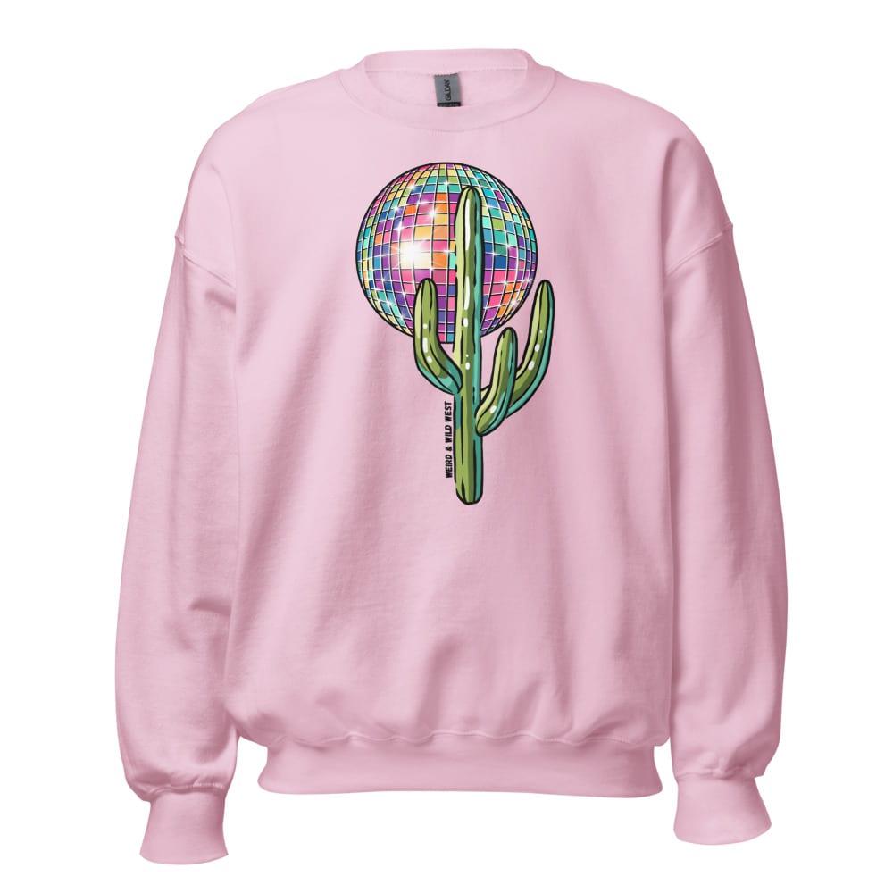 Desert Disco Sweatshirt — Light Pink, flat front view