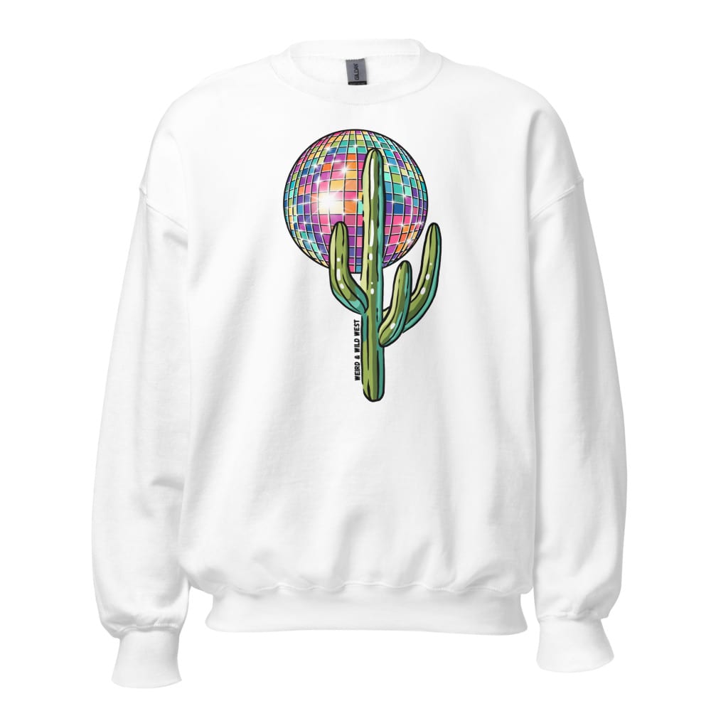 Desert Disco Sweatshirt — White, flat front view