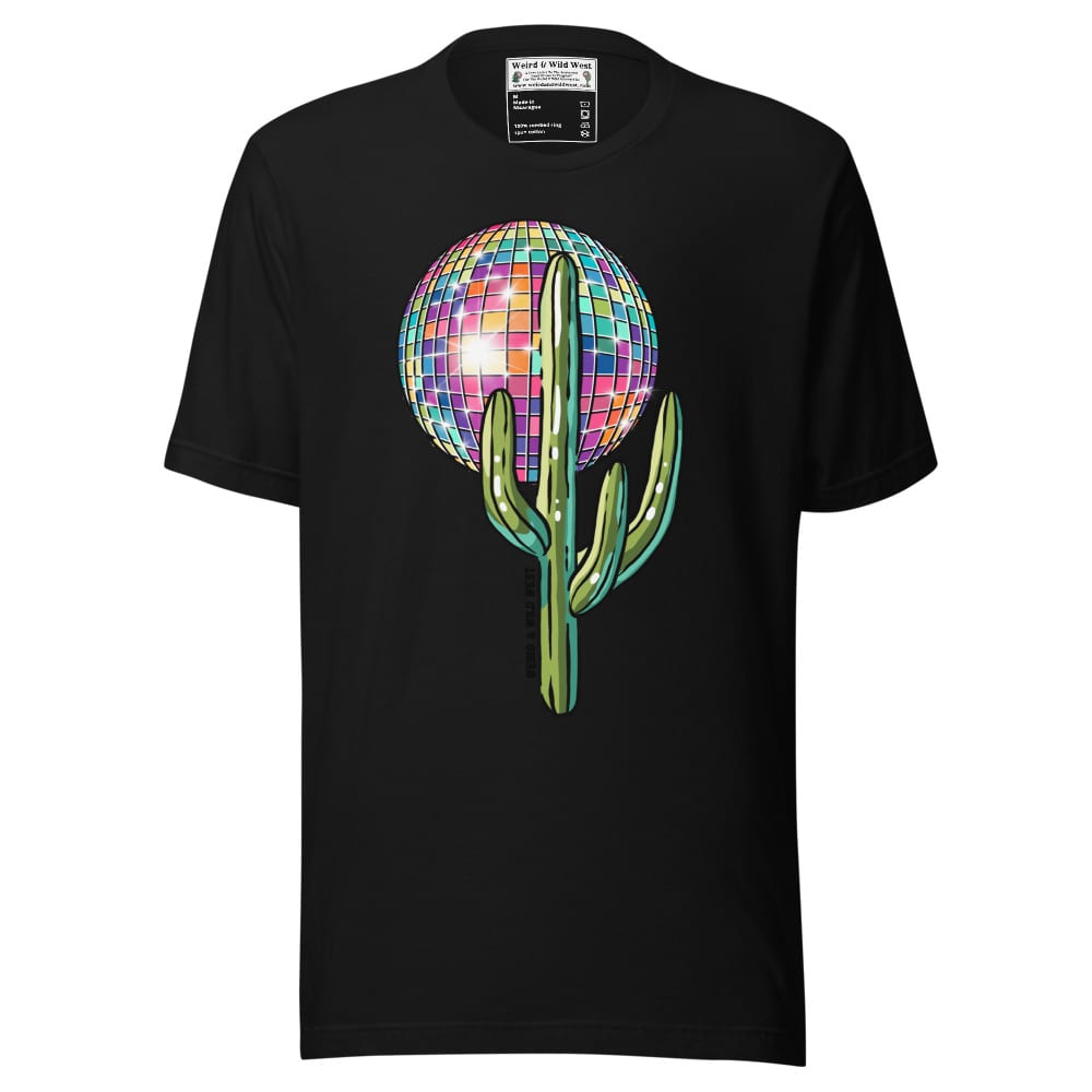 Desert Disco T-shirt — Black, flat front view