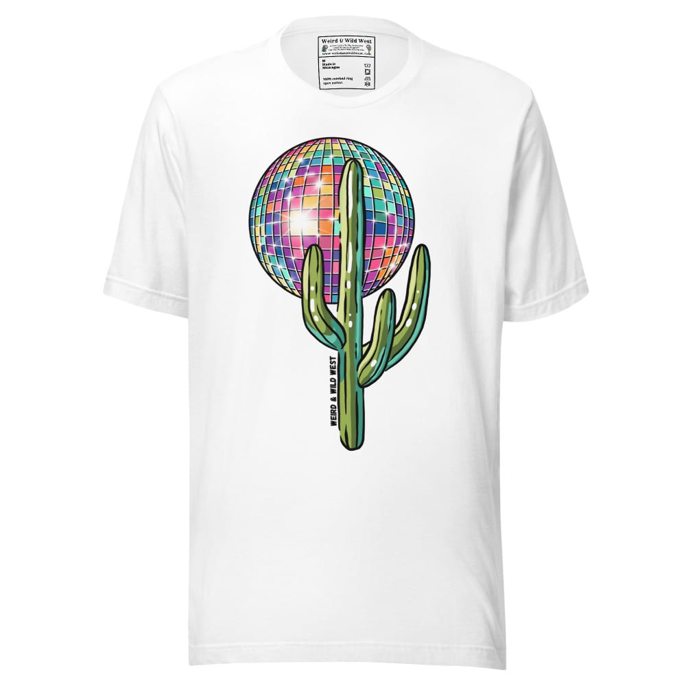 Desert Disco T-shirt — White, flat front view