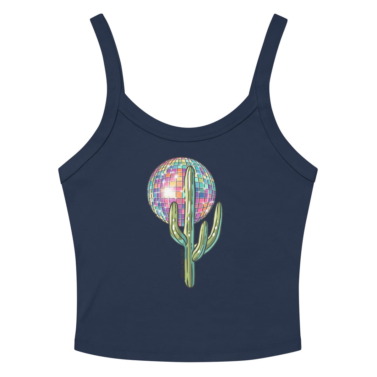 Desert Disco Tank Top — Solid Navy Blend, flat front view