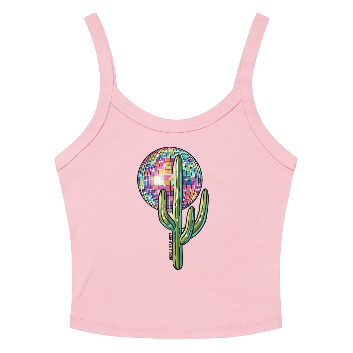 Desert Disco Tank Top — Solid Pink Blend, flat front view