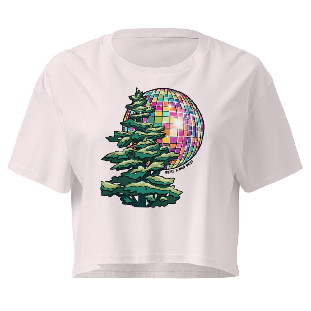 Pine Party Crop Top — Orchid, flat front view