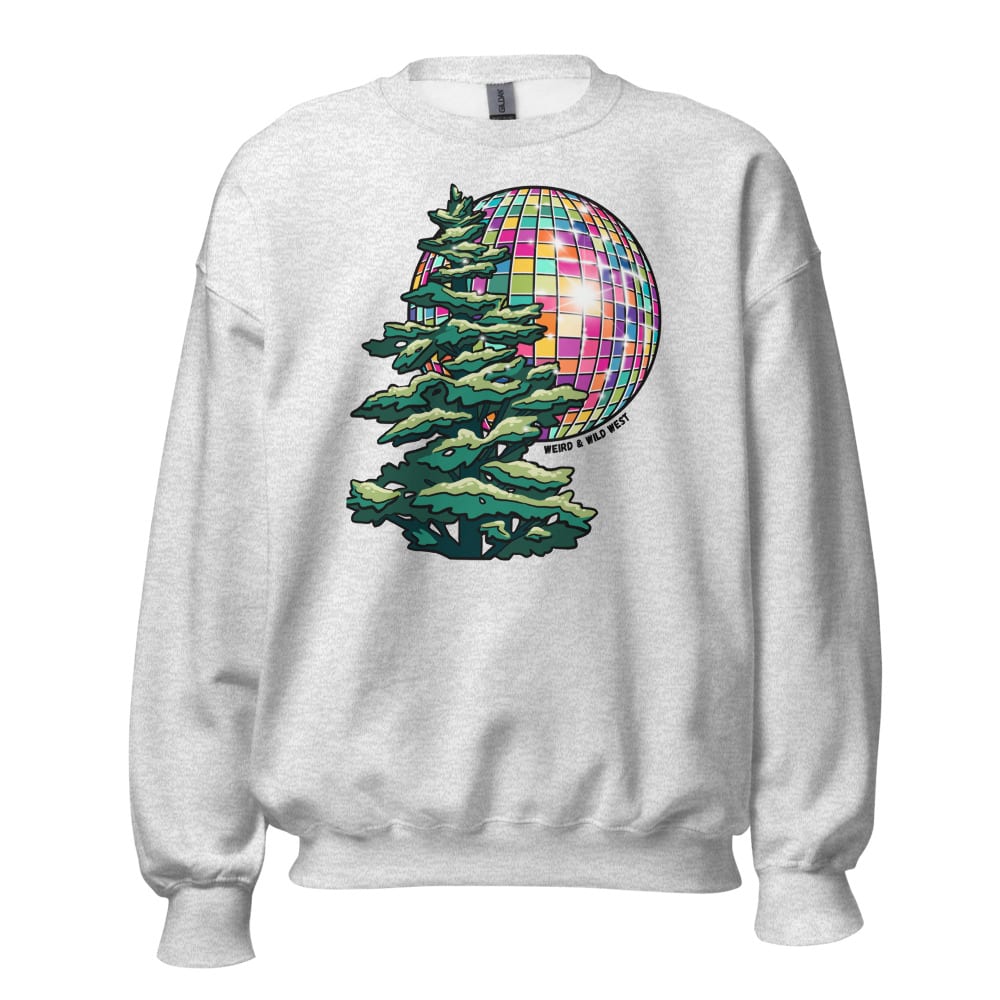 Pine Party Sweatshirt — Ash, flat front view