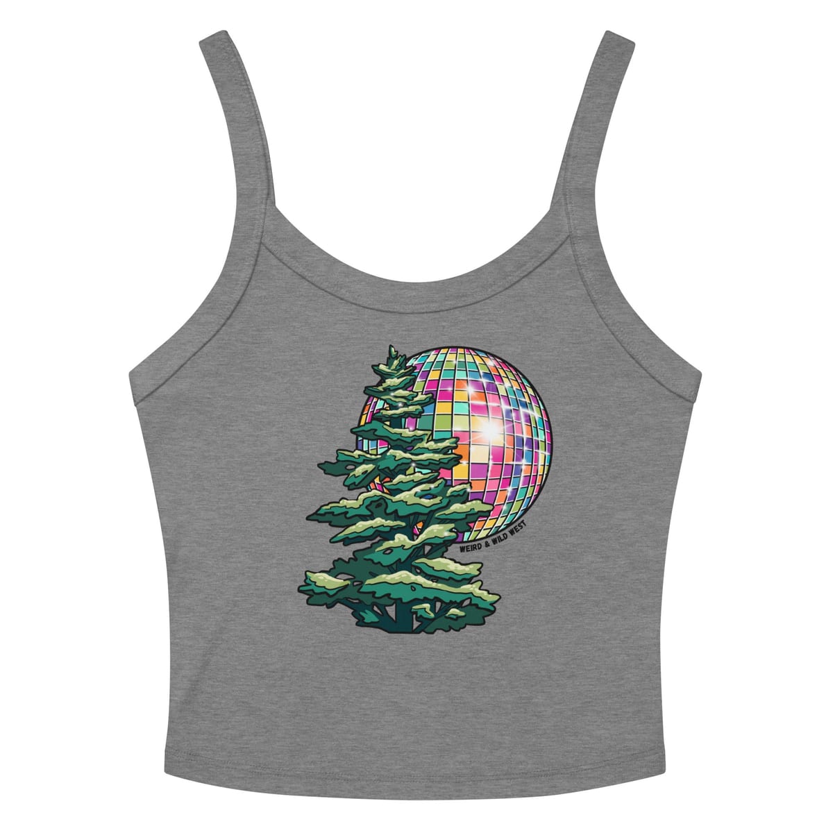 Pine Party Tank Top — Athletic Heather, flat front view