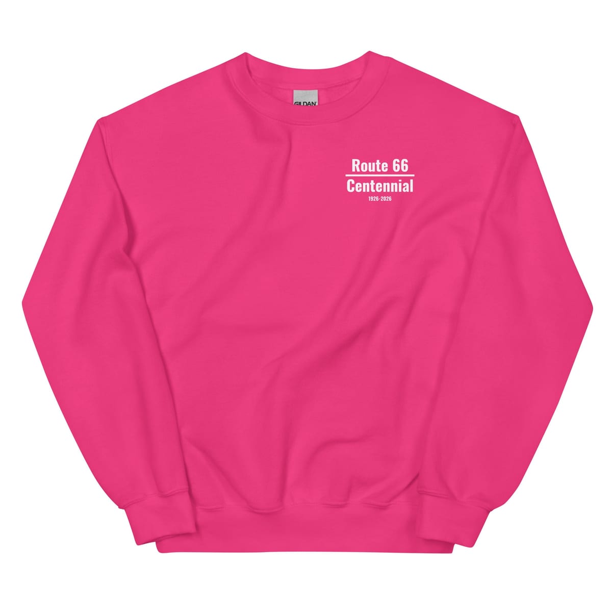 Roadtrip (Route 66 Centennial) - Sweatshirt — Heliconia, flat front view