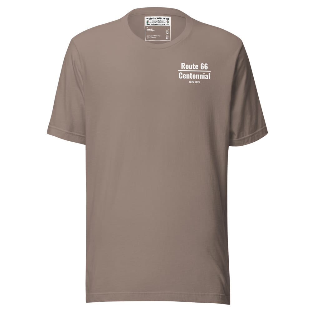 Roadtrip (Route 66 Centennial) - T shirt — Pebble, flat front view