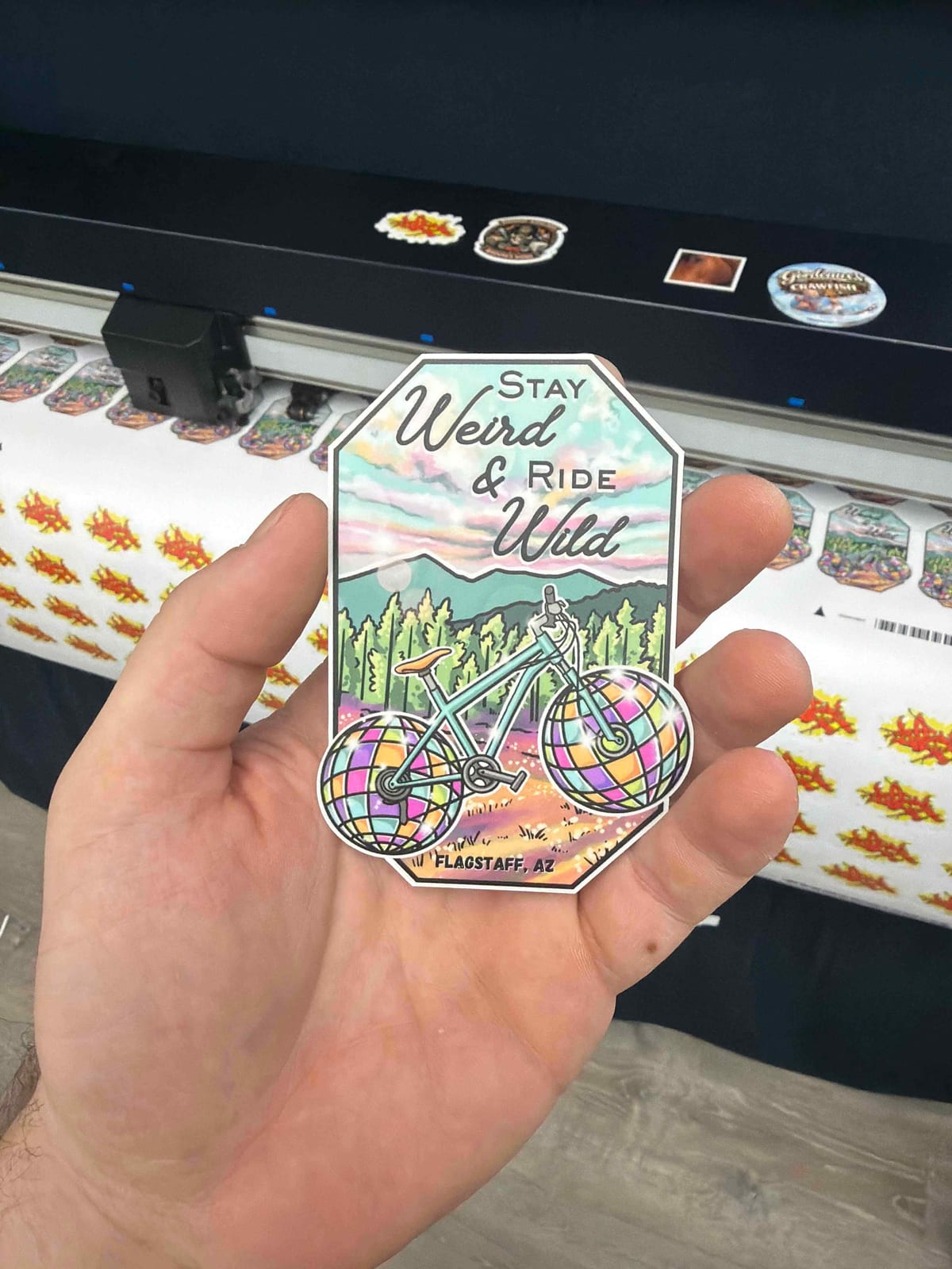 Stay Weird & Ride Wild — original hand-drawn artwork on Stay Weird & Ride Wild - Sticker