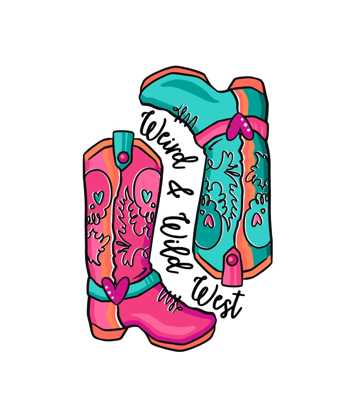 These Boots Are Made For Vibin' — original hand-drawn artwork on These Boots were made for Vibin' Sticker