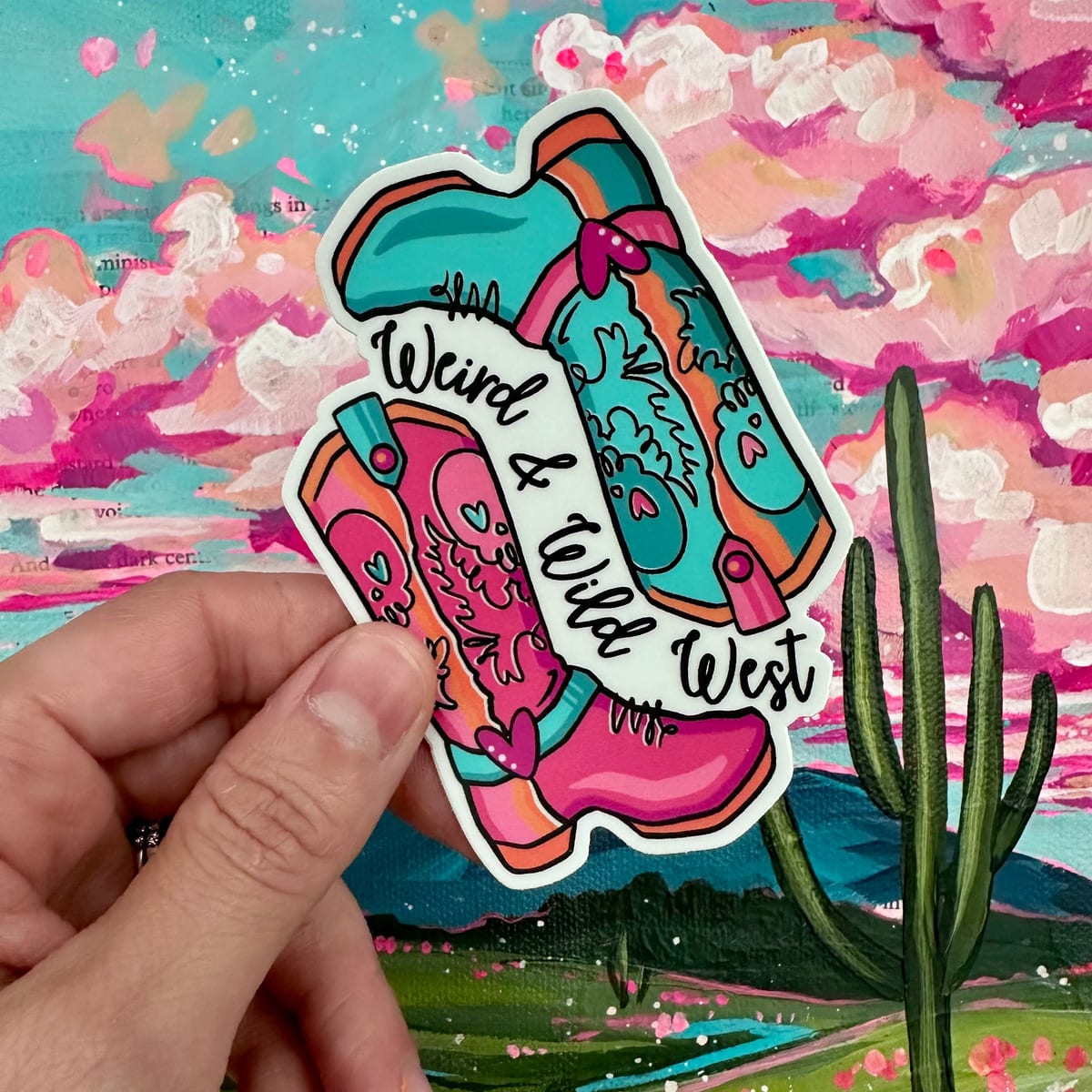 These Boots Are Made For Vibin' — original hand-drawn artwork on These Boots were made for Vibin' Sticker
