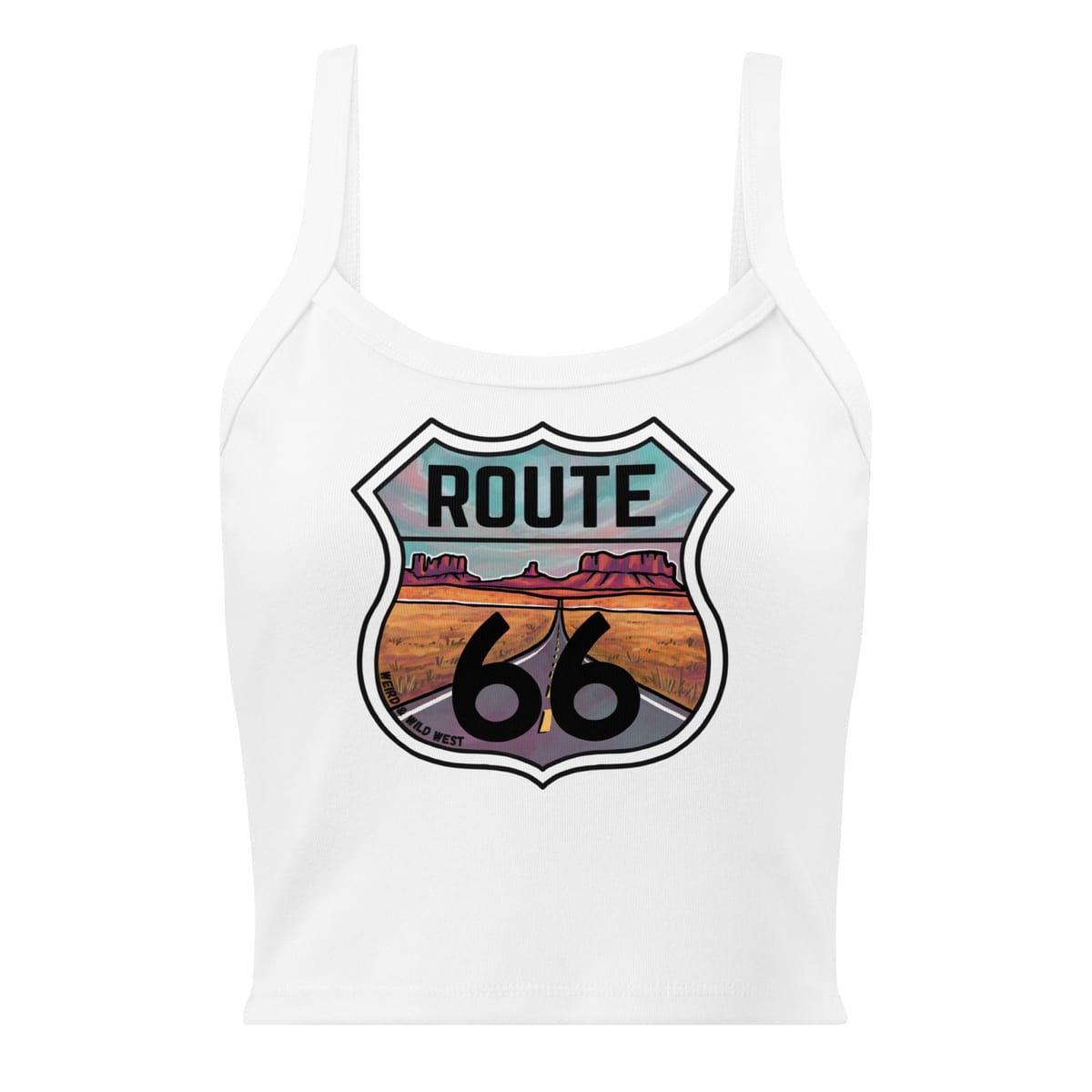 Through the Desert - Tank Top — Solid White Blend, flat front view