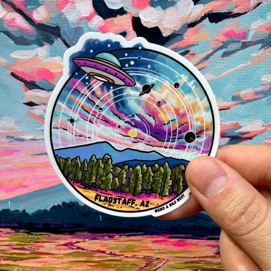 Tourist Season, Right? — original hand-drawn artwork on "Tourist Season Right?" Sticker