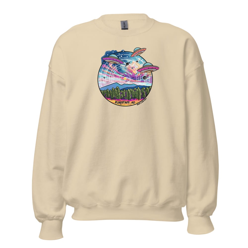 Tourist Season, Right? Sweatshirt — Sand, flat front view