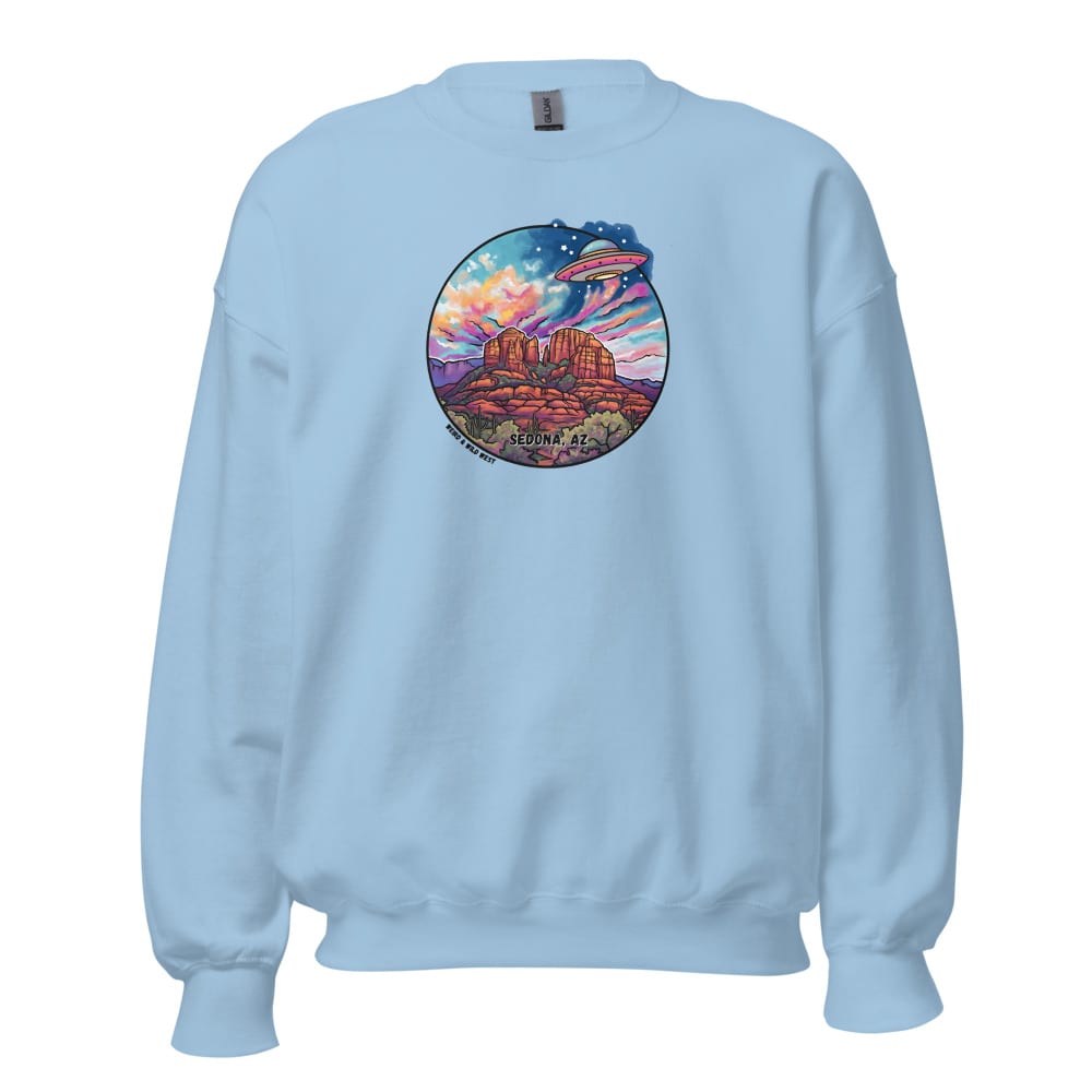 Vortex Voyagers Sweatshirt — Light Blue, flat front view