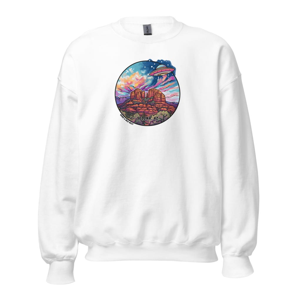 Vortex Voyagers Sweatshirt — White, flat front view