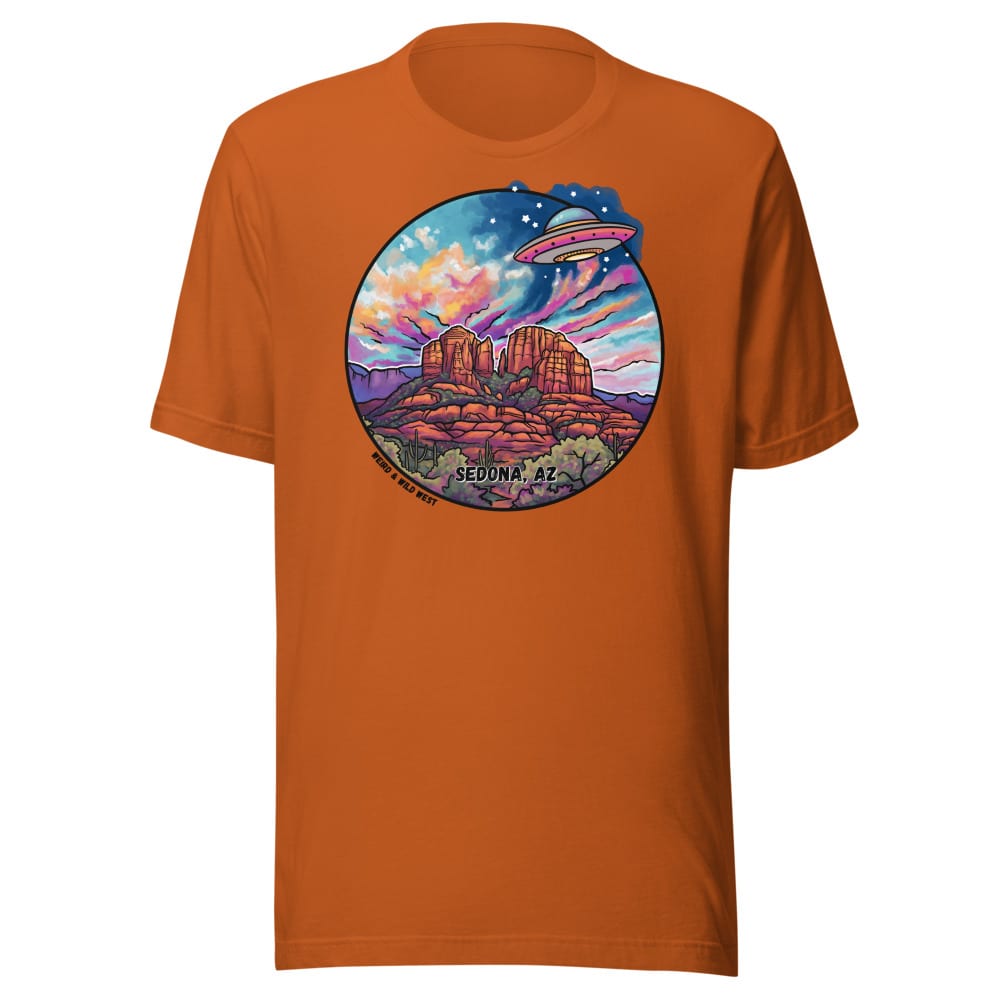 Vortex Voyagers T shirt — Autumn, flat front view