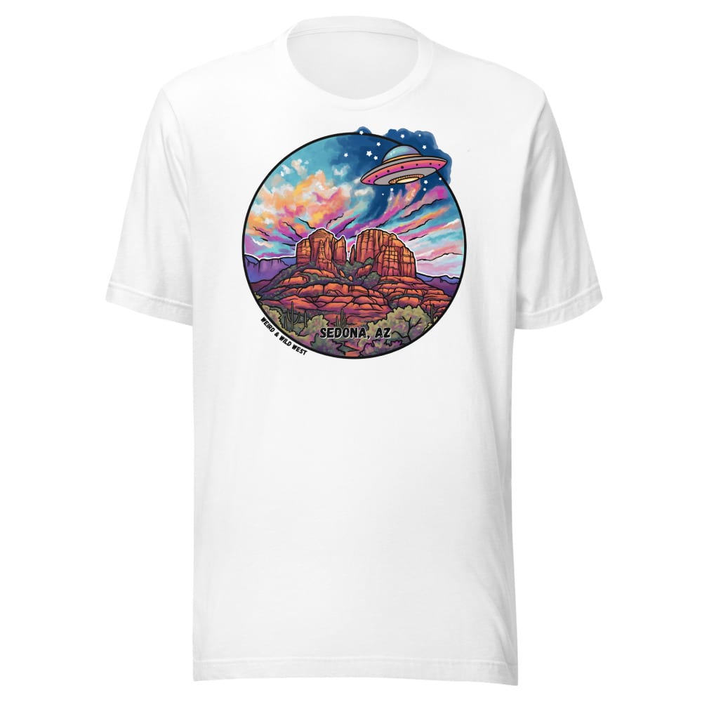 Vortex Voyagers T shirt — White, flat front view