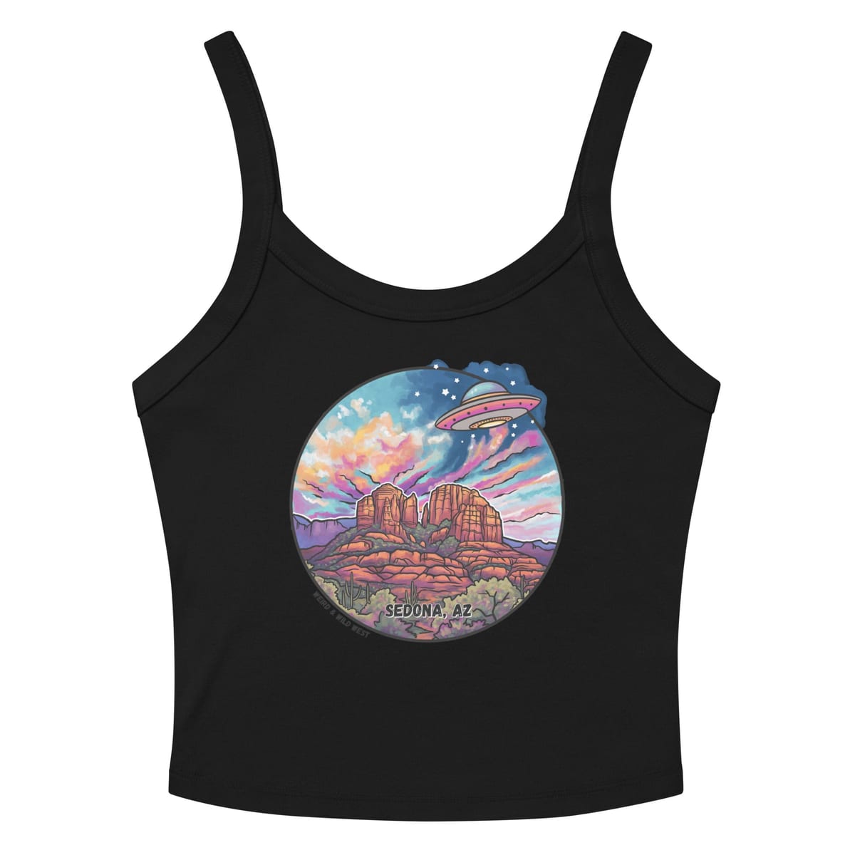 Vortex Voyagers Tank Top — Solid Black Blend, flat front view