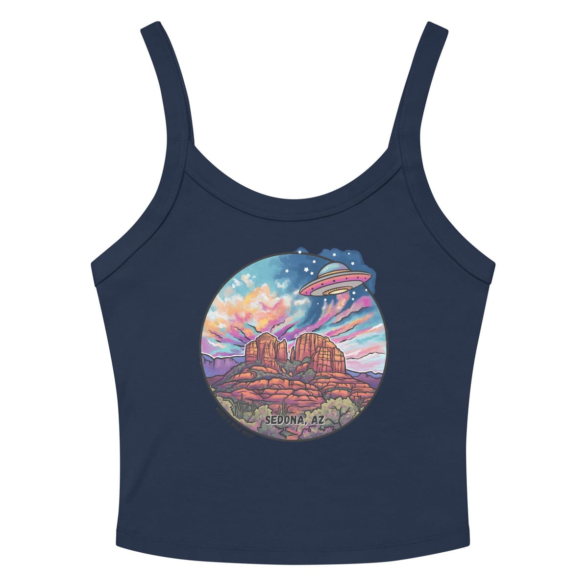 Vortex Voyagers Tank Top — Solid Navy Blend, flat front view