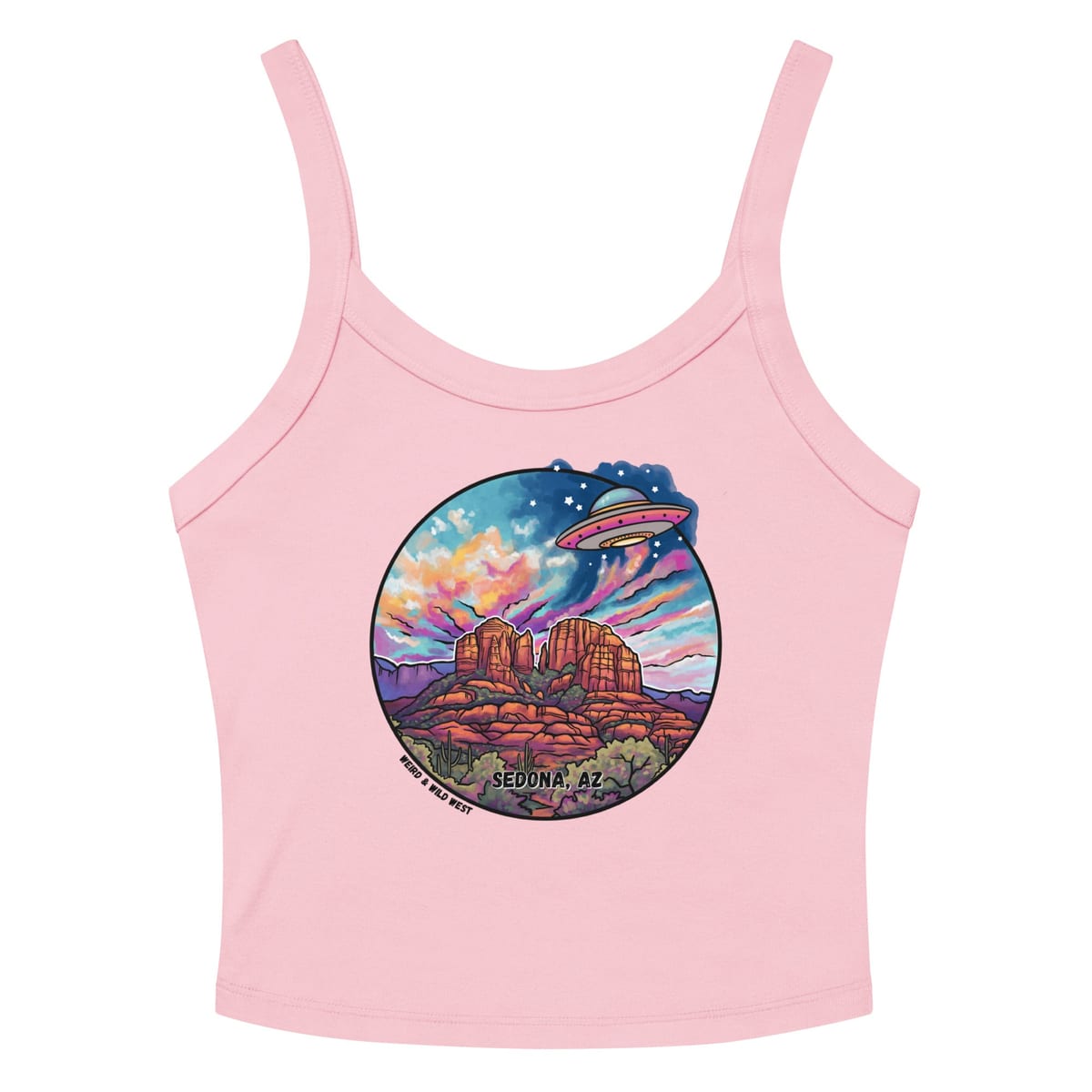 Vortex Voyagers Tank Top — Solid Pink Blend, flat front view