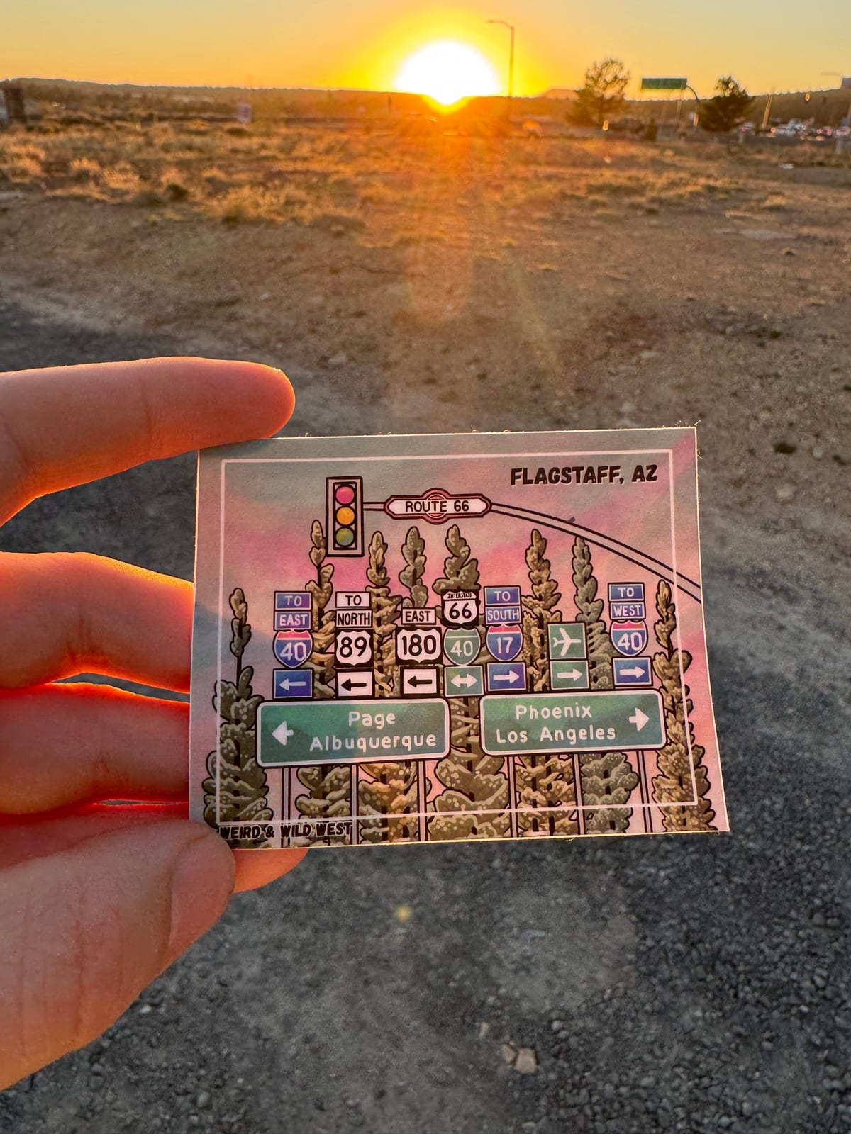 Where to Next — original hand-drawn artwork on Where to Next (Route 66 Centennial) - Sticker
