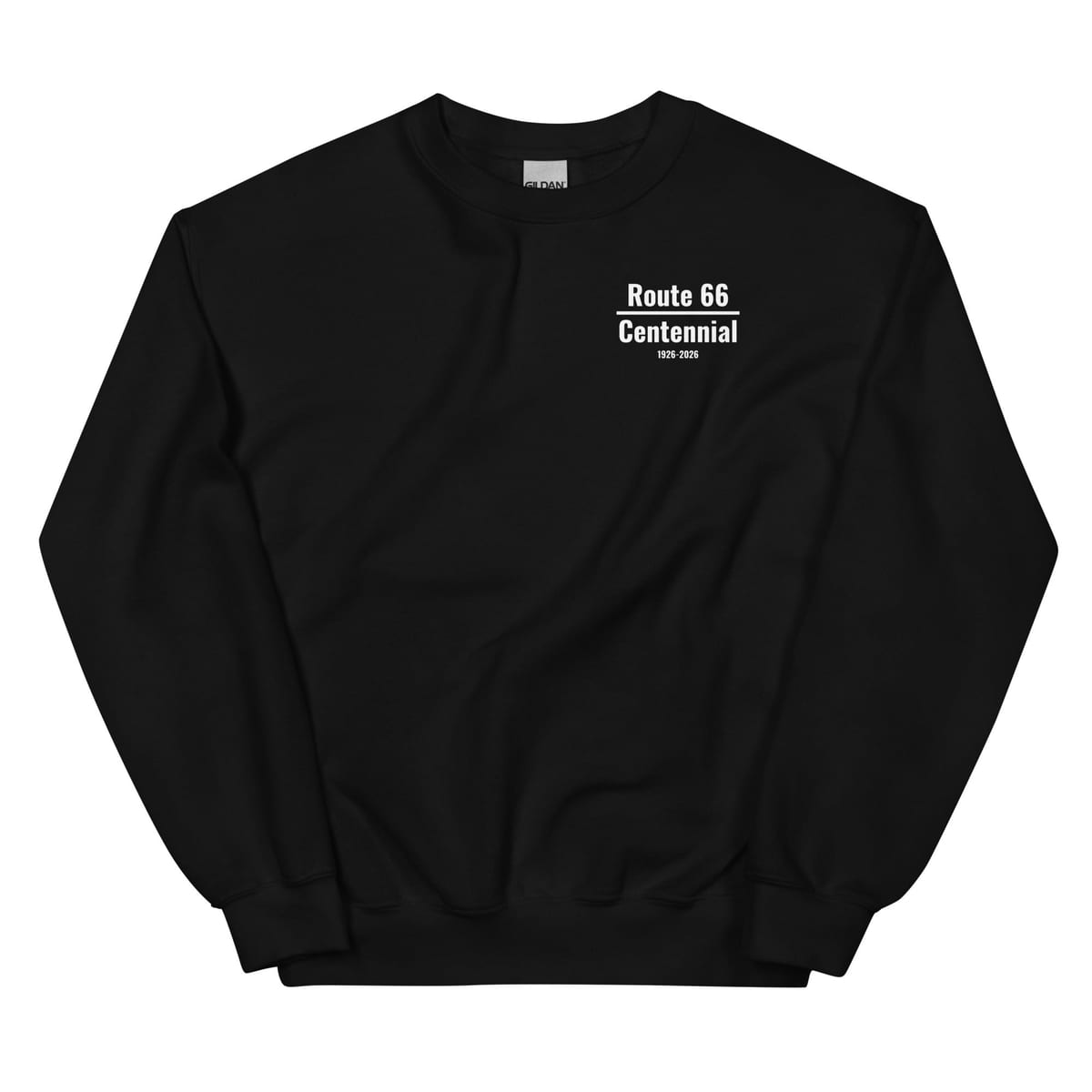 Where to Next (Route 66 Centennial) - Sweatshirt — Black, flat front view