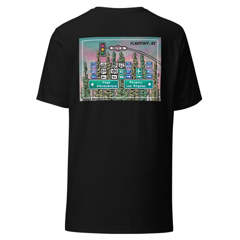 Where to Next (Route 66 Centennial) - T shirt — Black, back view