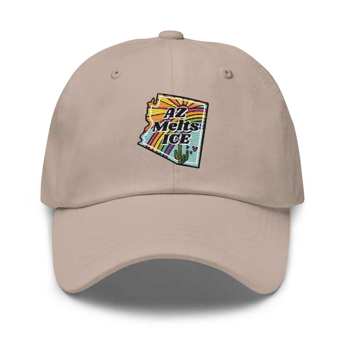 AZ Melts Ice embroidered dad hat with original artwork