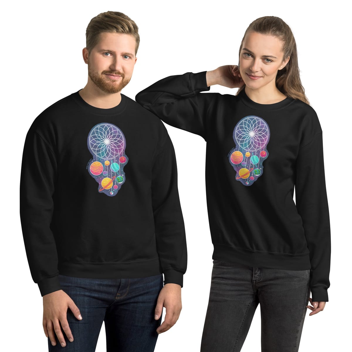 Cosmic Dreams sweatshirt in black