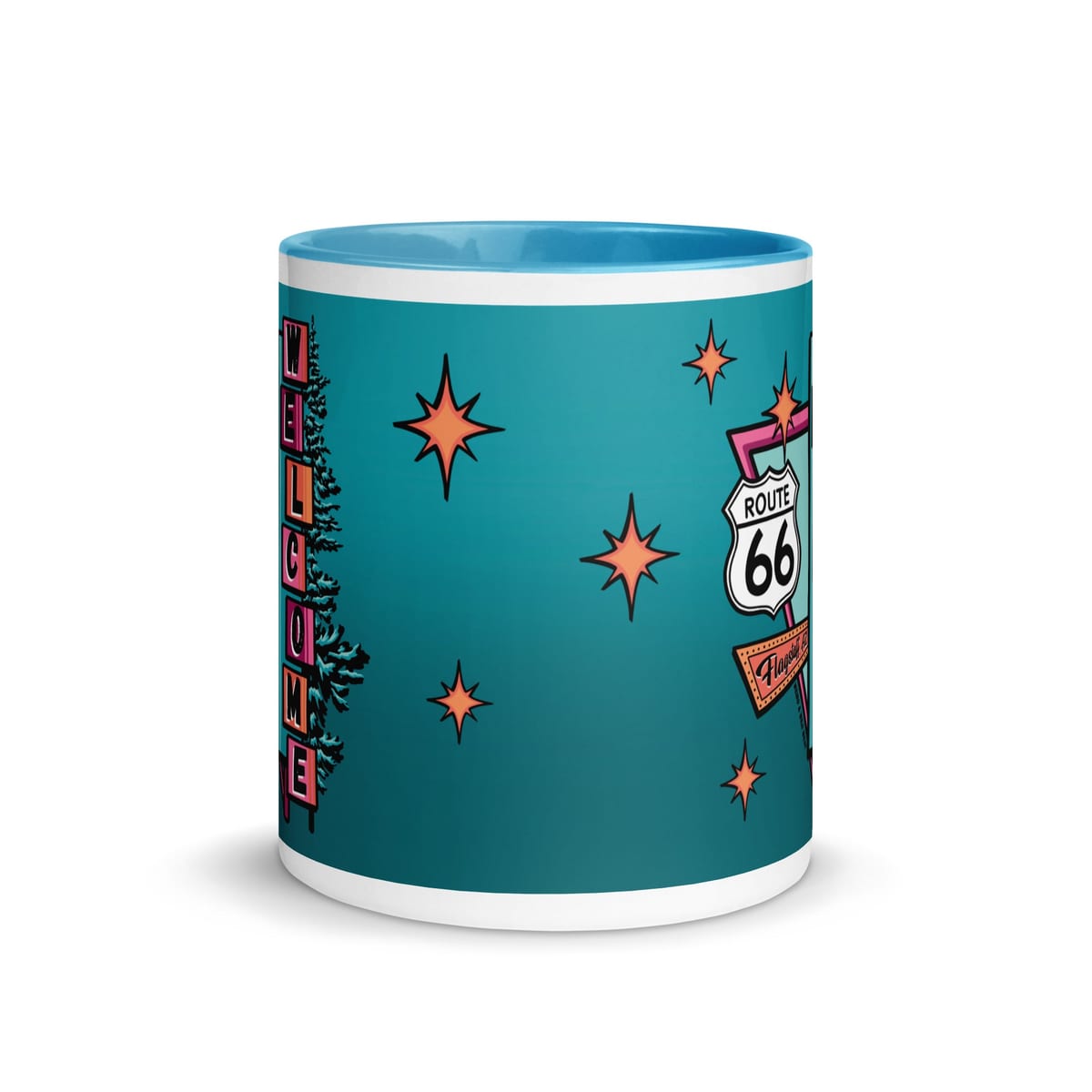 Vibin' On 66 mug with blue interior